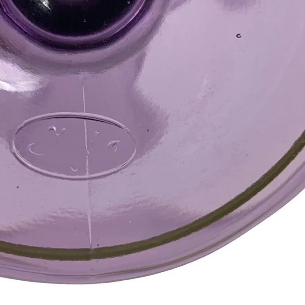 Fenton Fluted Purple Vase Handpainted God's Light‎ is Everywhere Fireflies 6